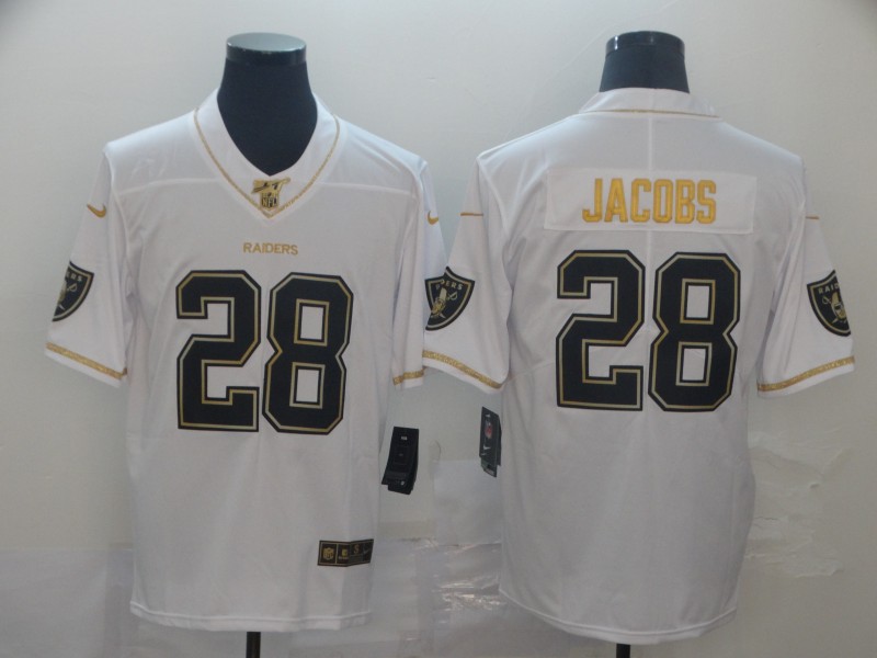 Men's Las Vegas Raiders Josh Jacobs #28 White Jersey